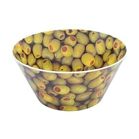 Funky Stuffed Olive Melamine Bowl