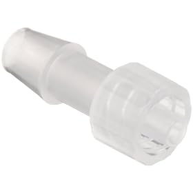 Value Plastics MTLL360-6  Male Luer Integral Lock Ring to 300 Series Barb, 1/4" (6.4 mm) ID Tubing, Natural Polypropylene, (25-Pack)