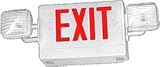 Texas Fluorescents CXTEU2RW Combo Emergency LED Exit Sign