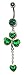 Three Leaf Clover Belly Button Ring Quality Materials
