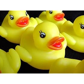 One Dozen (12) Rubber Duck Ducky Duckie Baby Shower Birthday Party Favors by