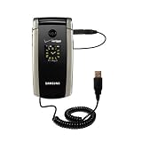 Coiled Power Hot Sync and Charge USB Data Cable w/ Tip Exchange for the Samsung Gleam - Gomadic Brand