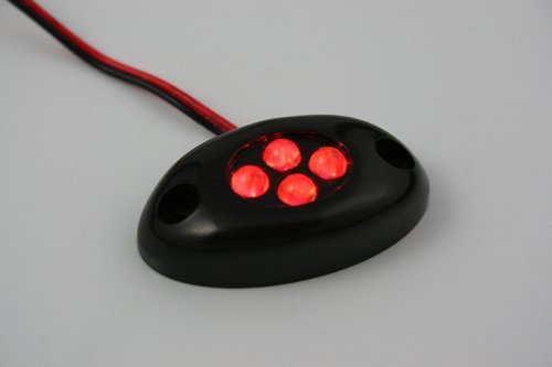 LED Light Red Small 4 LED Dome Light Utility LED Light Fixture