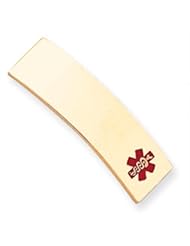 14k Gold Medical Jewelry ID Plate