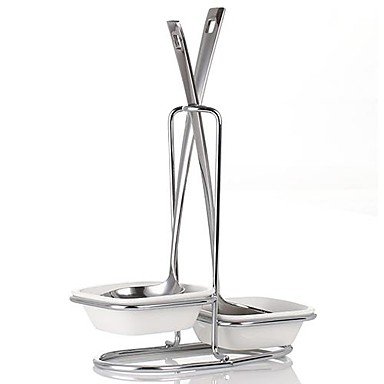 Kitchen boutique convenience and durability KASSPO Stainless Steel Double Z-shaped Square Bottom Spoon Rack Spoon