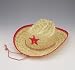 Kid's Cowboy Straw Hat with Sheriif's Star Badge