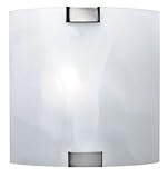 IMAGE OF Lite Source LS-1395CLOUD Nimbus Wall Lamp, Polished Steel with Cloud Glass Shade