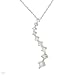 Journey Necklace With Genuine Princess Cut Diamonds Beautifully Crafted in White Gold Length 18in