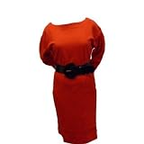 Misinis Casual Womens Spring Dress- Red (100% Cotton-Knit)