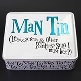 Gifts for Men - Man Tin - leads, screws & other pointless stuff I must keep - ideal gift for him