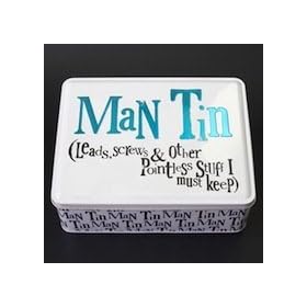 Gifts for Men - Man Tin - leads, screws & other pointless stuff I must keep - ideal gift for him
