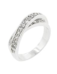 Double Cross CZ Ring