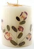 Auroshikha Flower Candles - Amber - Pillar (2-3/4 In x 3 In)