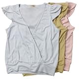 プチスリーブベスト （セージグリーン/フリーサイズ/カシュクールタイプ/モーハウス授乳服）