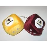 WASHINGTON REDSKINS Team Logo Pair of FUZZY DICE