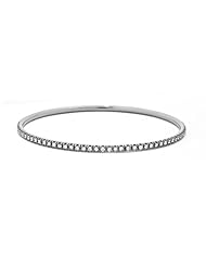 CleverEves 18Kt White Gold Slip-On Bangle