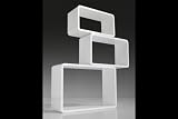 3 Space Age Lounge Cuben Cubes rechteckig weiss lackiert oval