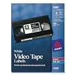 Inkjet/Laser Video Tape Labels, Matte White, 600/Pack