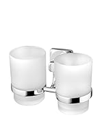 Bisk Set Vaso Baño 2 Uds. Ice Double cromo