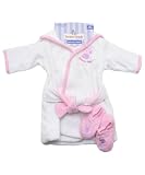 Luvable Friends Bath Robe and Slippers - girl, 0-9mos.