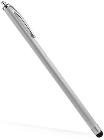 ASUS Eee Slate EP121 Stylus Pen, BoxWave® [Slimline Capacitive Stylus] Slim Barrel, Rubber Tip Stylus Pen for ASUS Eee Slate EP121 - Metallic Silver