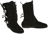 MISS ME Faux Suede Moccasin Boots (BLACK)