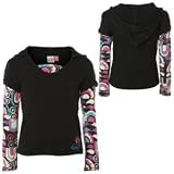 Roxy Hibiscus Hooded Shirt - Long-Sleeve - Little Girls'