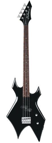 B.C. Rich Bronze Warlock Electric Bass Guitar, Black
