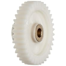 Smallparts Spur Gear, 20 Degree Pressure Angle, Polyoxymethylene, Inch, 20 Pitch