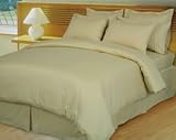 Beige/Tan Damask Stripe Down Alternative 4-pc Comforter Set, Full/Queen
