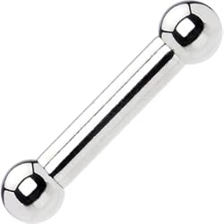 6 Gauge Steel Barbell Tongue Ring 5/8 Inches 6mm