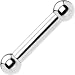 6 Gauge STEEL BARBELL Tongue Ring 5/8" 6mm