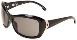Spy Optic Womens Farrah 673011062035 Polarized Round Sunglasses,Black Frame/Grey Polarized Lens,One Size
