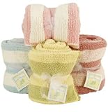 Colorado Trading Crib Clouds Chunky Chenille Striped Baby Blanket - Available in 3 Colors by 