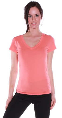 Short Sleeve V-neck Tee Tank Top Shirt Cotton Plus Size