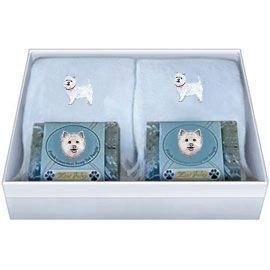 Double Gift Box with Westie Soap and Towel