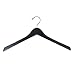 Hardwood Jacket Hanger with Chrome Hardware, Black Finish (Case of 100)