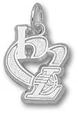 Los Angeles Lakers Solid Sterling Silver ''I Heart'' Logo 1/2'' Pendant