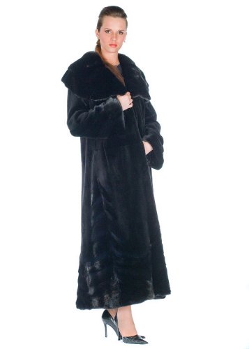 Sheared Mink Coat - Large Ruffled Collar