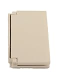 Leviton 4996-W 1-Gang Decora Device Wallplate Cover, Weather-Resistant, Thermoplastic, Device Mount, Horizontal Self Closing Lid, White