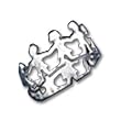 Sterling Silver Children Cut-outs Ring