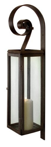 28 Rustic Scroll Rectangular Wall Sconce