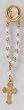 Rosary Lapel Pin - Pope with Clear Beads and Cross - MADE IN ITALY