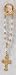 Rosary Lapel Pin - Pope with Clear Beads and Cross - MADE IN ITALY