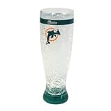 Miami Dolphins NFL Crystal Pilsner Glass