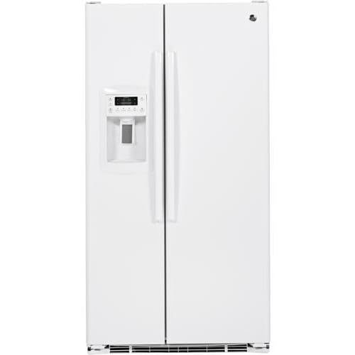 Best Price GE GZS23HGEWW 22.7 Cu. Ft. White Counter Depth Side-By-Side Refrigerator