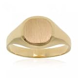 14K Solid Yellow Gold Mens Oval Signet Ring Size 10