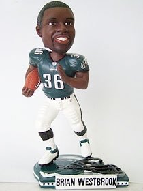 Philadelphia Eagles Brian Westbrook Forever Collectibles Helmet Base Bobble Head