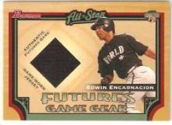 2005 Bowman Futures Game Gear Jersey Relics #EE Edwin Encarnacion - Cincinnati Reds (Piece of Authentic Game Used Jersey) (Baseball Cards)
