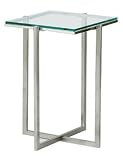 Adesso Glacier Pedestal - Clear/ Steel (Small)